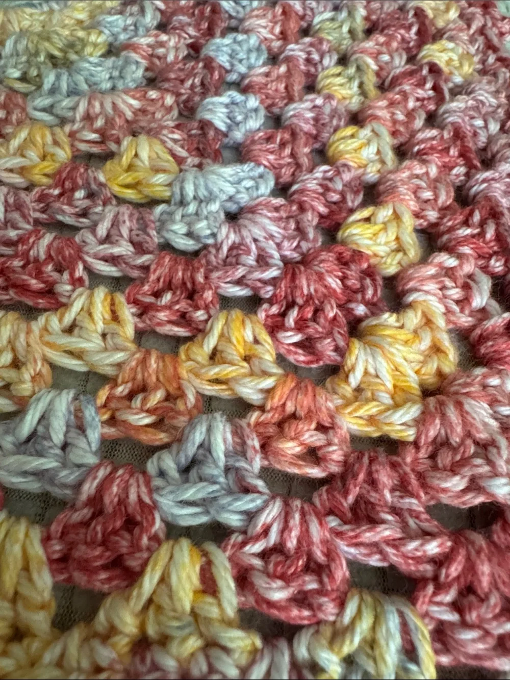 Handmade Crocheted Bandana Hair Scarf Festival Cottage Core BOHO 100% Cotton